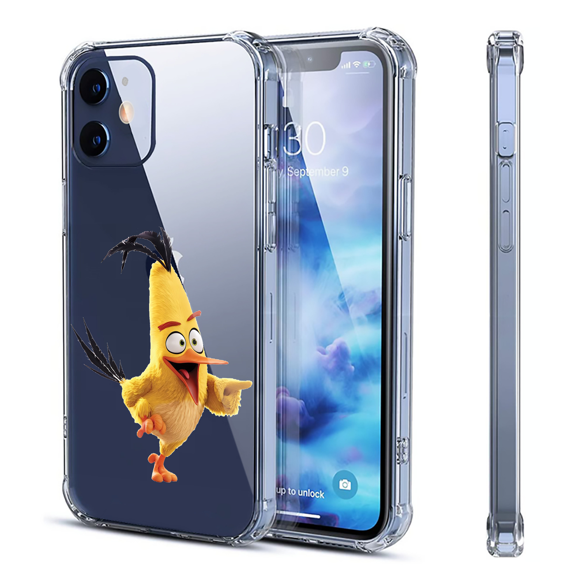 （画像用） Angry Birds アングリーバード 【iPhone 12シリーズ対応】透明スマホケース（クリアソフトケース）